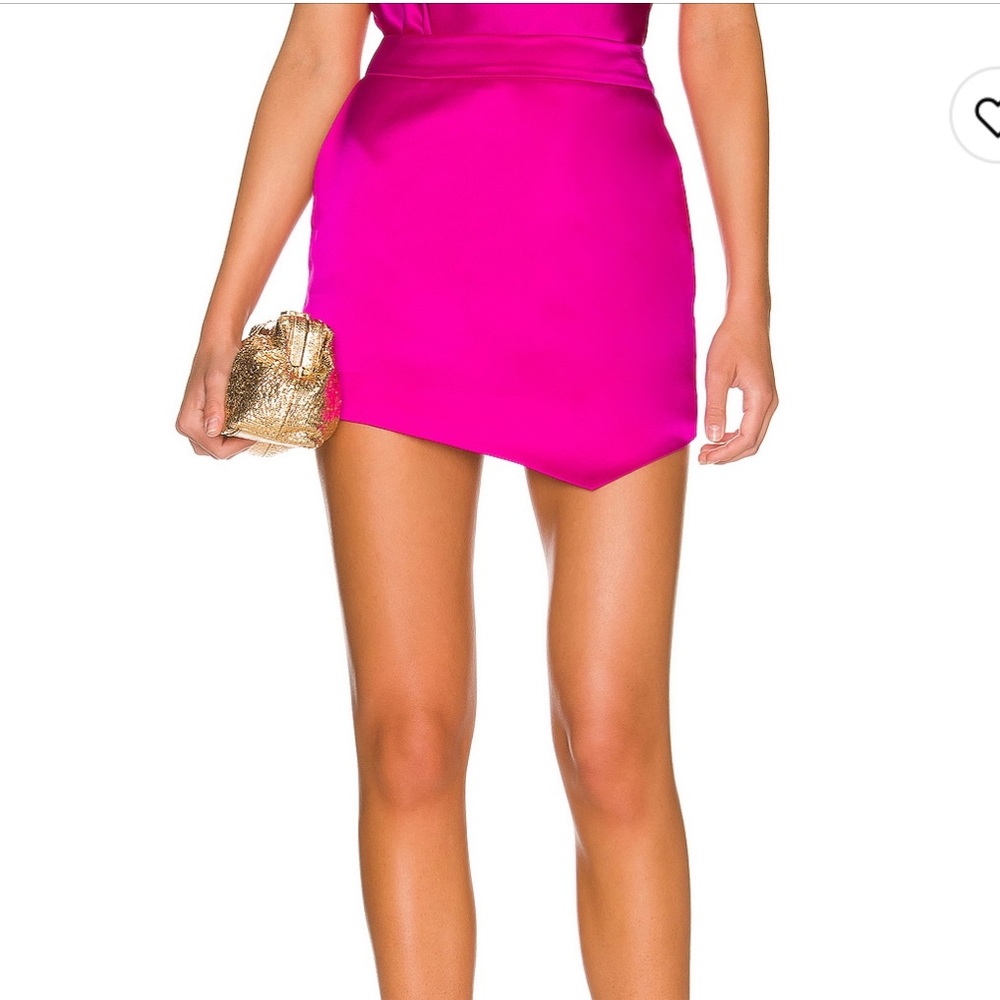 Hot Pink Satin Skirt